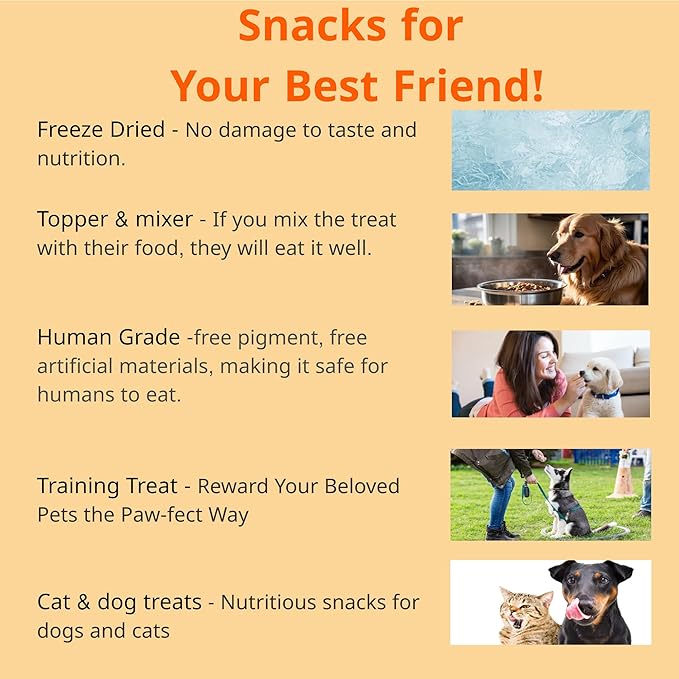 Puppyluv Freeze Dried Sweet Potato Treats for Dogs & Cats - Natural Training Treats, 3.5oz (Pack of 3)