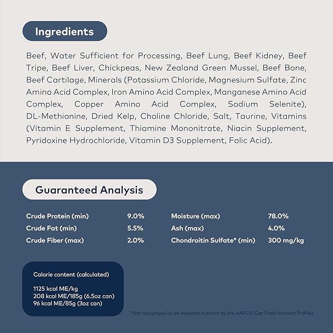 ZIWI Peak Wet Cat Food – All Natural, High Protein, Grain Free, Limited Ingredient, with Superfoods (Beef, Case of 6, 3oz Cans)