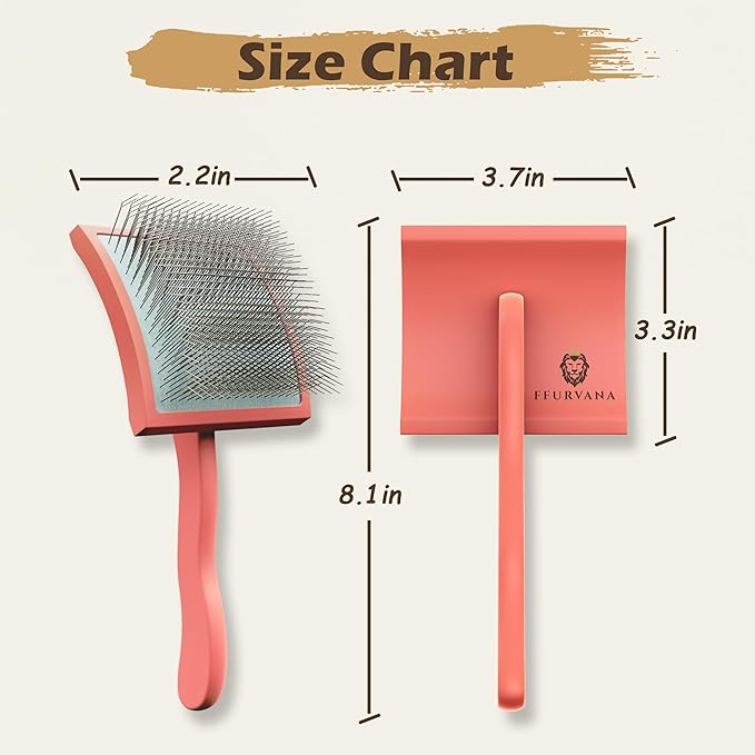 Slicker Brush for Dogs, for Golden Doodles with Long Hair, for Large Pet Dogs, Grooming Pet Hair - red（Large）