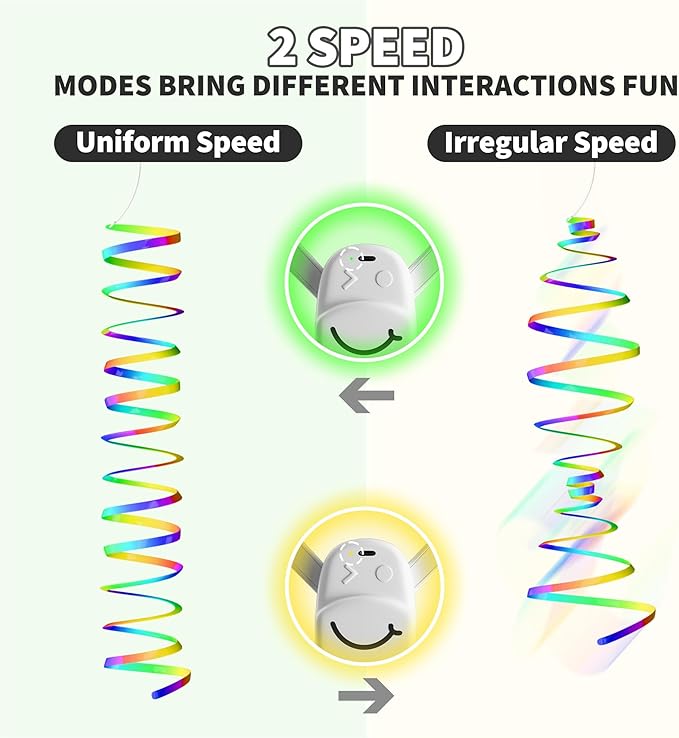 Interactive Cat Toys for Indoor Cats, Automatic Hanging Door Feather Toy Mouse & Ribbon Wand Teaser,USB-Rechargeable Self Play Chase Exercise Feather Toys for Bored Indoor Adult & Kitten Cats