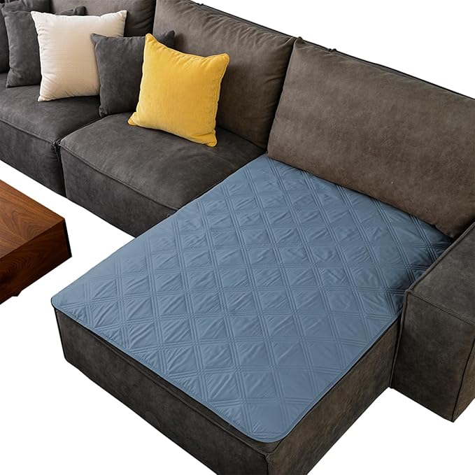 fuguitex Waterproof Dog Blanket Reversible for Small Dogs Resistant Leakproof Washable Couch Cushion Bed Protector Cover for Indoor Furniture Pet Friendly(40"*50",Violet Blue+ Light Blue)