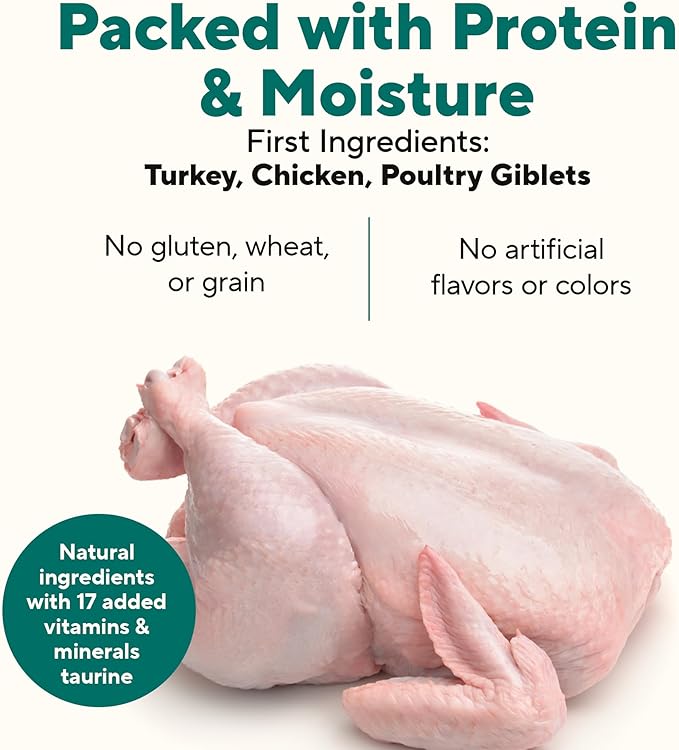 Dave's Pet Food Grain Free Wet Cat Food Gravy (Turkey & Giblets Dinner in Gravy), Made in USA Naturally Healthy Canned, Added Vitamins & Minerals, 5.5 oz Cans (24 Pack)