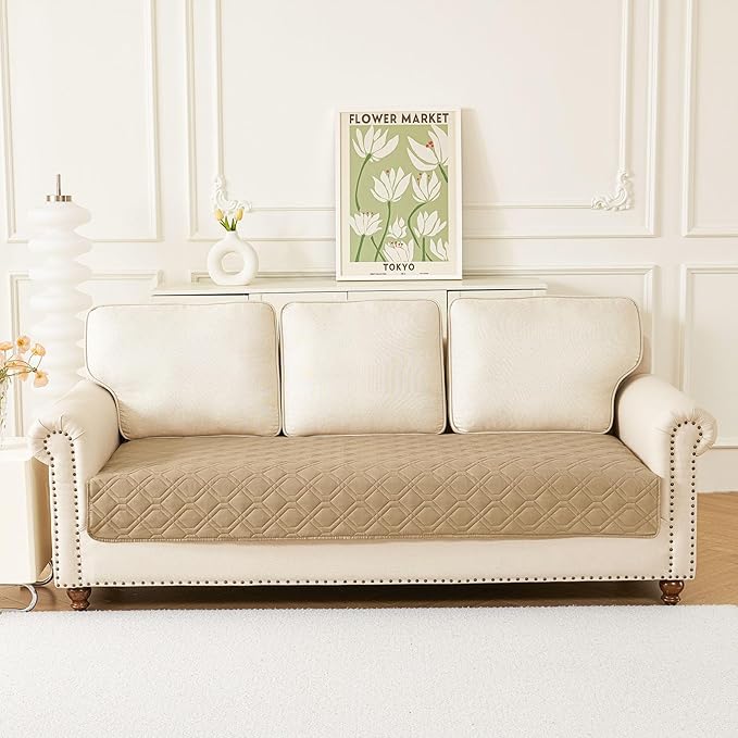 hyha Waterproof Dog Bed Blanket, Soft Pet Blankets, Waterproof Couch Cover for Dogs, Reversible Sofa Covers Washable for Furniture (30x70 Inch, Camel/Beige)