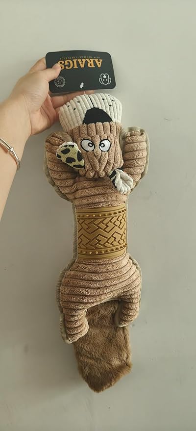 Pet Companion Squeaky Plush Toy - Comforting Dog & Cat Plush Toys with Squeaker, Soft Cuddly Companion for Anxiety Relief, Training & Play - Premium Quality Pet Toys 4 Pack