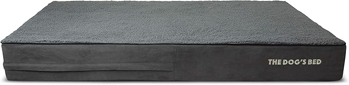 The Dog’s Bed Orthopedic Memory Foam Dog Bed, XXL Grey Plush, Pain Relief for Arthritis, Hip & Elbow Dysplasia, Post Surgery, Lameness, Supportive Calming Waterproof Washable Cover Veterinary Approved