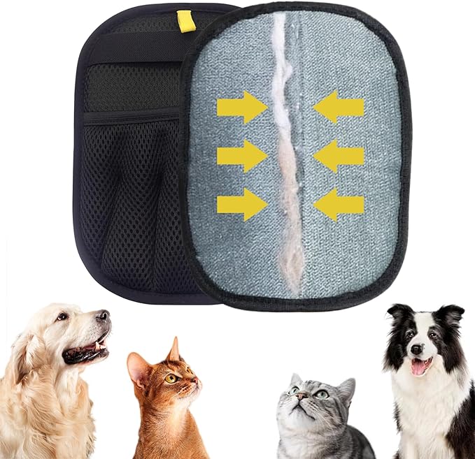 Pet Hair Removal Glove for Cats & Dogs, 2025 New Electrostatic Gloves Pet Hair, Efficient Grooming Gloves for Pet Hair, Reusable Cat & Dog Hair Remover for Couch, Furniture, Carpet, Curtain