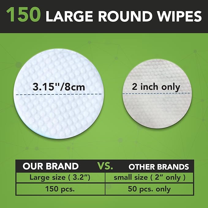 NOVEHA 150PCs Dog Ear Cleaner Wipes, Daily Ear Cleaner for Dogs & Cats - Stop Ear Itching with Aloe, Eucalyptus & Witch Hazel Ear Wipes for Dogs - for Odor Control, Dirt and Wax Removal, Unscented