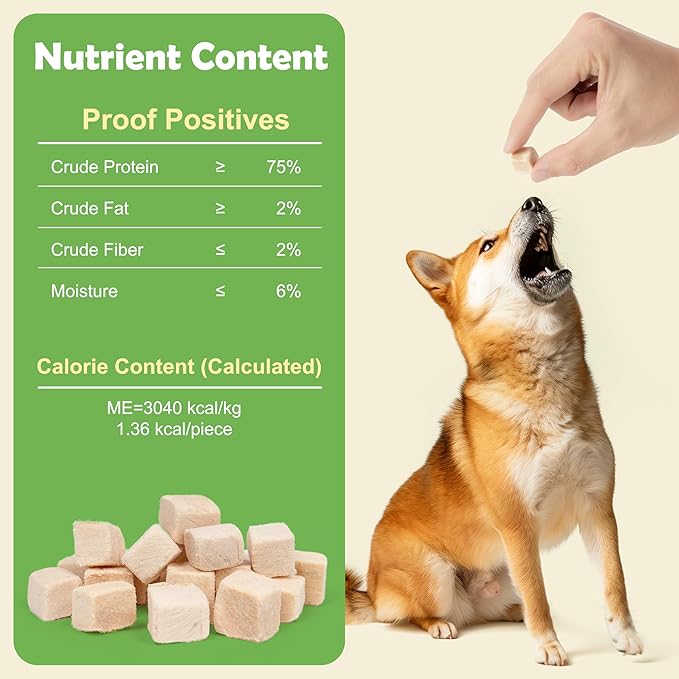 MON2SUN Freeze Dried Chicken Cat and Dog Treats, Single Ingredient Natural and Healthy Dog Snacks, High Protein Training Treats & Food Topper, 10.6oz