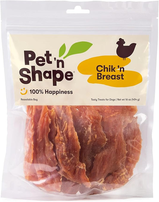 Pet 'n Shape Chik 'n Breast Jerky Dog Treats - 1 Pound