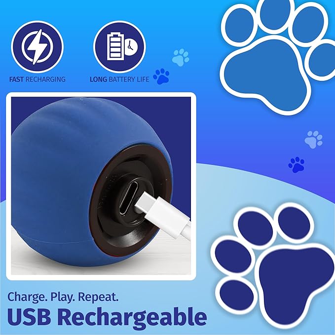 2 PACKS Speedy Tail 2.0 Cat Toy, Interactive Cat Toys for Indoor, Automatic Moving Kitten Rolling Ball with Tail, Rechargeable & Two Speed Adjustment, Smart Interactive Dog Ball, Rollie Pet Chase