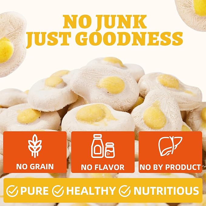 Wellix SunnyBites Freeze Dried Chicken Treats for Cat&Dog - Healthy Cat Treats for Indoor Cats -Supports Immunity&Gut Healthy for Training Kitten Snack or Puppy Treat 3.5oz