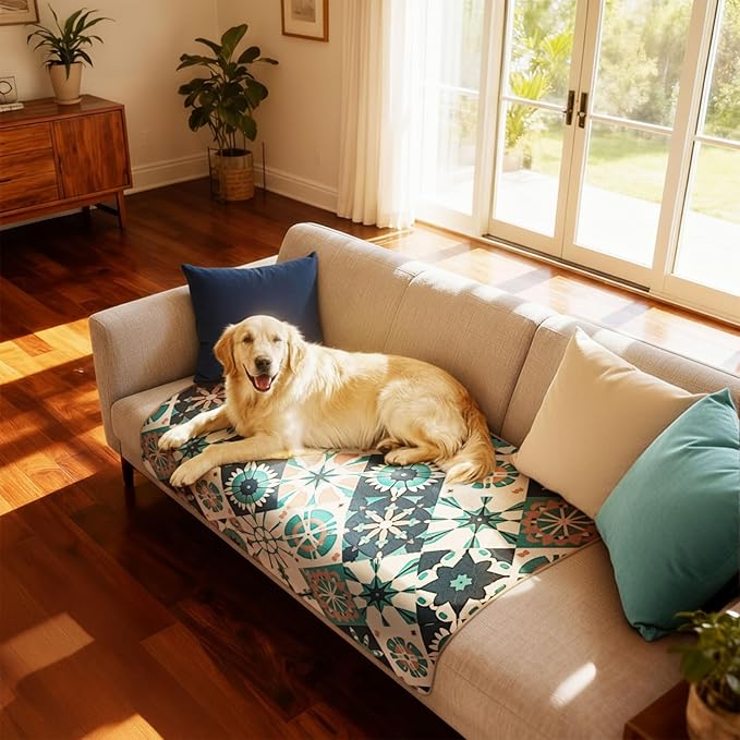 FXW Washable Pee Pads for Dogs, Puppy Pads with Super Absorbent, Specifically Designed for FXW Rollick/Homeplus 24inch 6 Panels Dog Playpen, 39" x 63" Rectangle, Tie-Dye Beige, 1 Pack