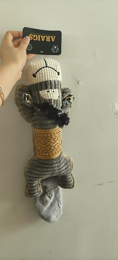 Pet Companion Squeaky Plush Toy - Comforting Dog & Cat Plush Toys with Squeaker, Soft Cuddly Companion for Anxiety Relief, Training & Play - Premium Quality Pet Toys 4 Pack