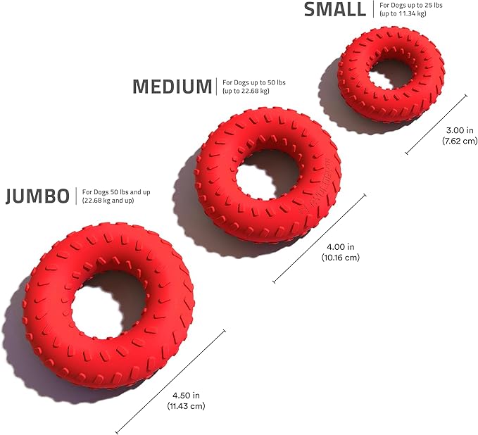 Playology Dog Toys | Dual Layer Ring Durable Chew Toy for Aggressive Chewers | Medium Beef Scented Toy - Easy to Clean and Made from Non Toxic Materials