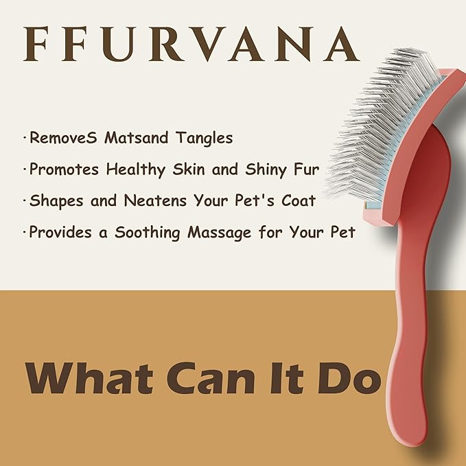 Slicker Brush for Dogs, for Golden Doodles with Long Hair, for Large Pet Dogs, Grooming Pet Hair - red（Large）