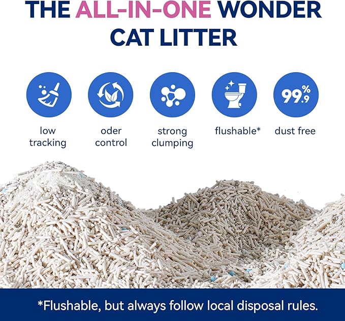 OPET Mixed Tofu Cat Litter -Strong Clumping Litter, Mixed Tofu and Bentonite, 99.9% Dust Free and Flushable Cat Litter, Natural Sustainable Ingredients Odor Control, Low Tracking (18LB, Green Tea)