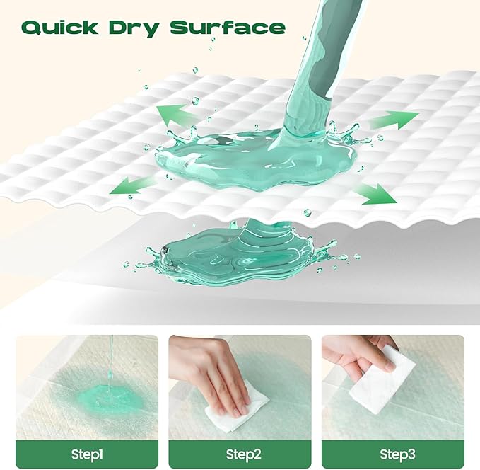 Puppy Pads 50 Count Small 30x36in Bamboo Training Pads Deodorizing Leakproof Quick Drying Dog Pee Pads Super Absorbent Disposable Pee Pads for Dogs with Adhesive Tabs