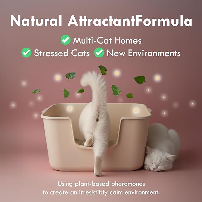 Lady N Cat Attract Tofu Litter – Natural Attractant Formula for Litter Box Training, Calming Pheromone for Multi-Cat Homes, Classic Pellet Shape for Standard Litter Box, 18lb