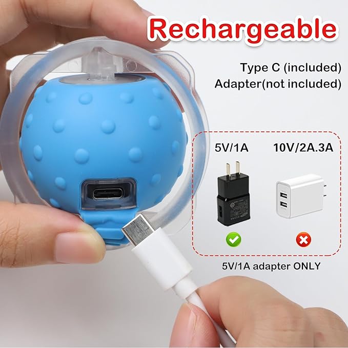 Interactive Cat Toys Ball Fast Rolling in Pocket, Motion Activate Chirping Cat Ball Christmas Cat Toys 2025 Cat's Gift