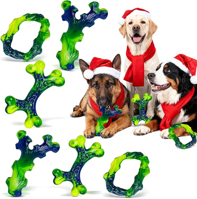 9-Pack Durable Dog Toys for Large Dogs: Durable Chew Toys for Large Breed, Indestructible Dog Toy for Aggressive Chewers, Dog, A for Furry Friends