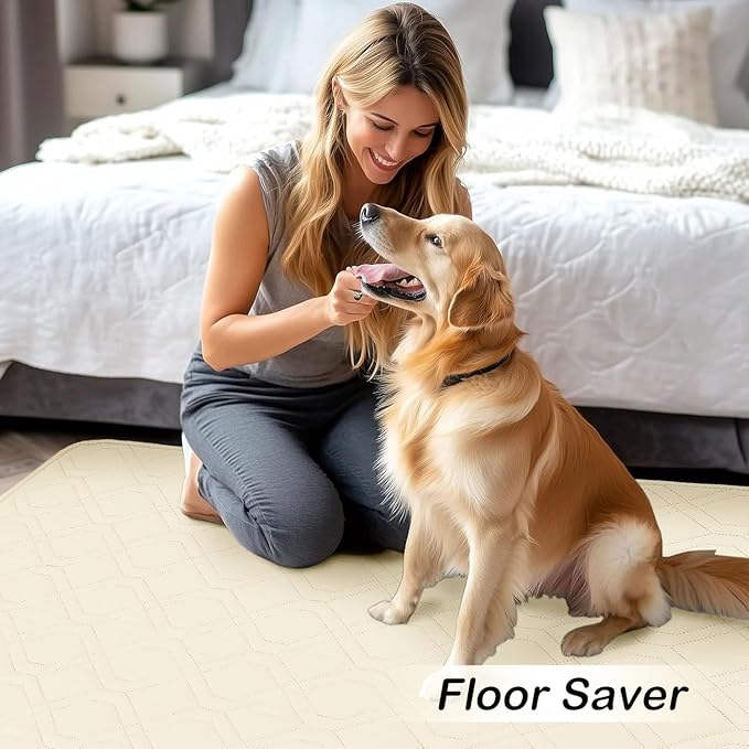 hyha Waterproof Dog Bed Blanket, Soft Pet Blankets, Waterproof Couch Cover for Dogs, Reversible Sofa Covers Washable for Furniture (40x80 Inch, Beige/Beige)