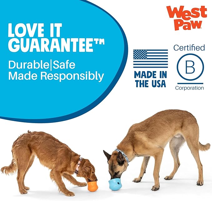 WEST PAW Toppl Durable Dog Treat Puzzle Toy for Small to Medium Dogs- Engaging Interactive Chew Toy for Mental Stimulation, Slow Feeding- Quarter Cup Capacity - Cardinal Red, Small