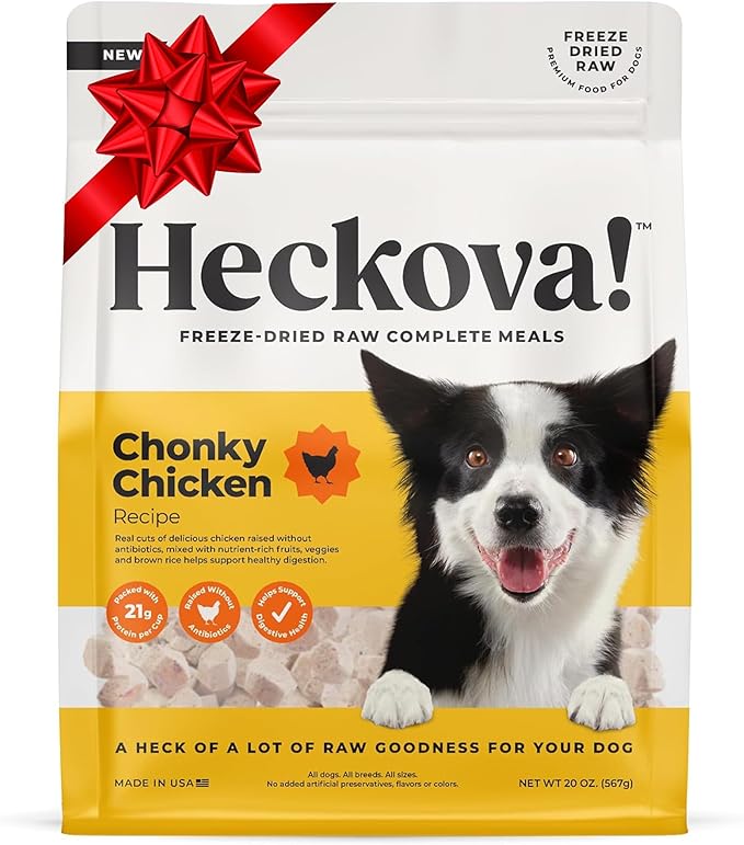 Chonky Chicken - Dog Treats Freeze Dried Chicken, Complete Meal & Topper, Real Cuts for Training - High Protein (21g Per Cup) Best Dog Stocking Stuffers, Made in The USA, 20oz Bag