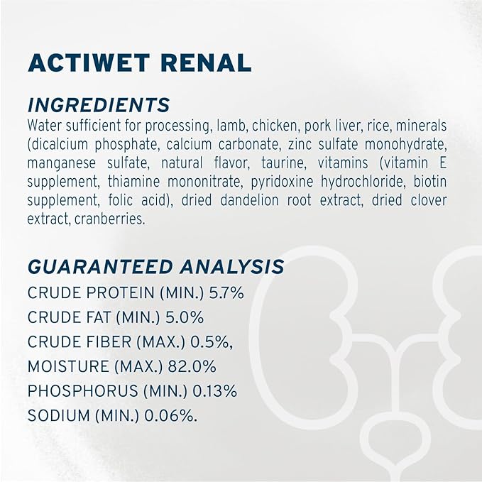 Forza10 - Cat Food, Vet-Formulated Renal Wet Cat Food, Non GMO, Kidney Care Food with Lamb Flavor, Crafted for Adults, Made in Italy (3.5 oz, 32 Pack)