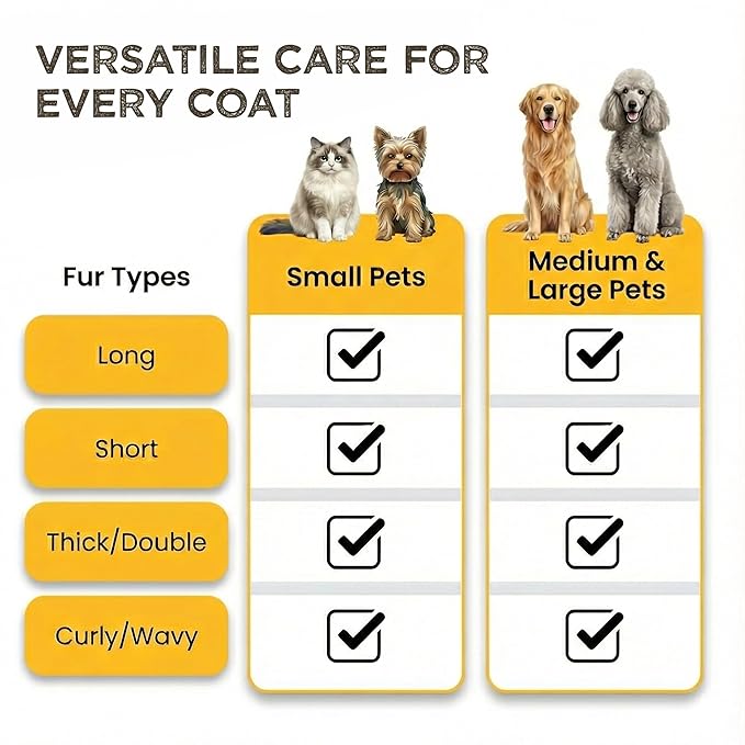 Deshedding Dog Brush for Shedding – Self Clean Cat Brush Deshedding & Grooming Tool for Long Haired and Short Haired Dogs, Slicker Brushes for Dogs, Skin-Friendly, Retractable Bristles, Easy to Clean