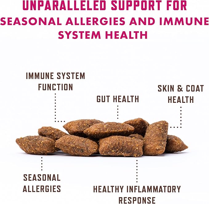 Rocco & Roxie Seasonal Allergy Relief for Cats, Cat Supplements & Vitamins, Probiotics to Support Gut Health, Fish Oil for Skin, Sneezing & Itching from Seasonal Allergies, Tart Cherry Immune Support