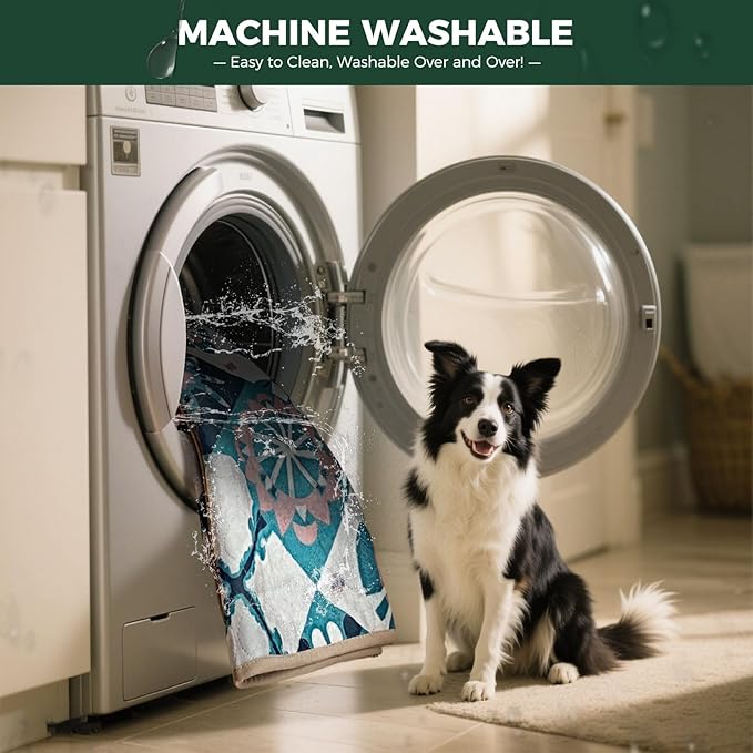 FXW Washable Pee Pads for Dogs, Puppy Pads with Super Absorbent, Specifically Designed for 24inch Cages, 17" x 23" Rectangle, Tie-Dye Beige, 2 Packs