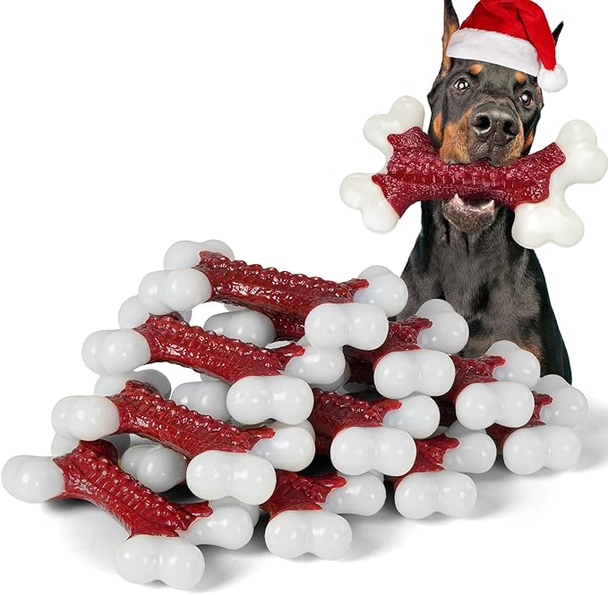 10-Pack Tough Dog Toys, Toys for Aggressive Chewers Large Breed, Chew Dogs, Bone Toy Nylon Dogs Almost Indestructible