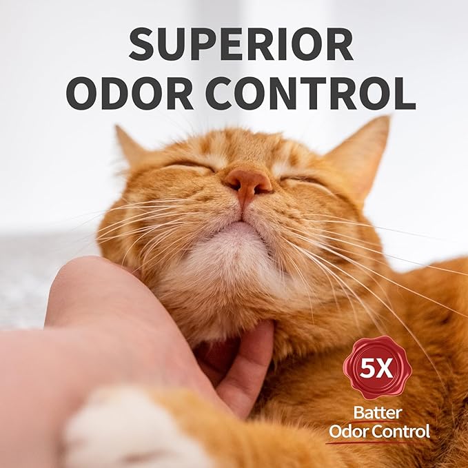 Cat Litter Crystals No Clumping Odor Control Kitty Litter Non-Clumping No scooping Low Dust, Low Tracking, Dehydrates Waste - 25.8 lbs (4 Unscented & 2 Lavender)