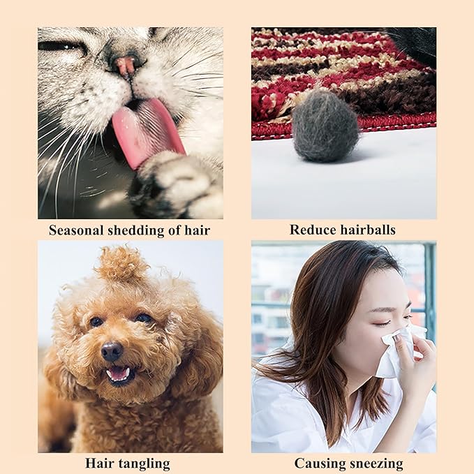 Pet Dog Cat Shedding Comb - Hair Buster Grooming Comb for Cats and Dogs, Rabbits, Daily-Use Cat Deshedding Brush, for Cats with Short and Long Fur (Sparse Teeth)