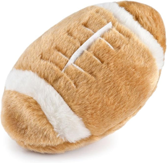 Jeffers Pet Sporty Pup Plush Football Squeaker Dog Toy, 8" - Soft Interactive Plush Ball for Dogs & Puppies, Indoor Play, Fetch, Cuddle, Interactive Fun, Birthday, Holiday, Christmas, Halloween