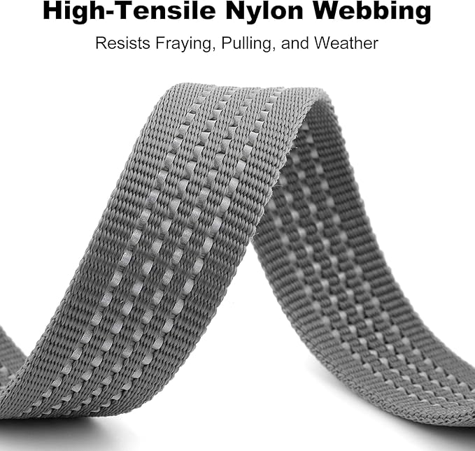 Plutus Pet Heavy Duty Dog Leash with Lockable Aluminum Carabiner, 4/6 Feet Long, Double-Sided Reflective Nylon, Padded Handle, for Puppy, Small, Medium and Large Dogs (Gray, 1" x 6')