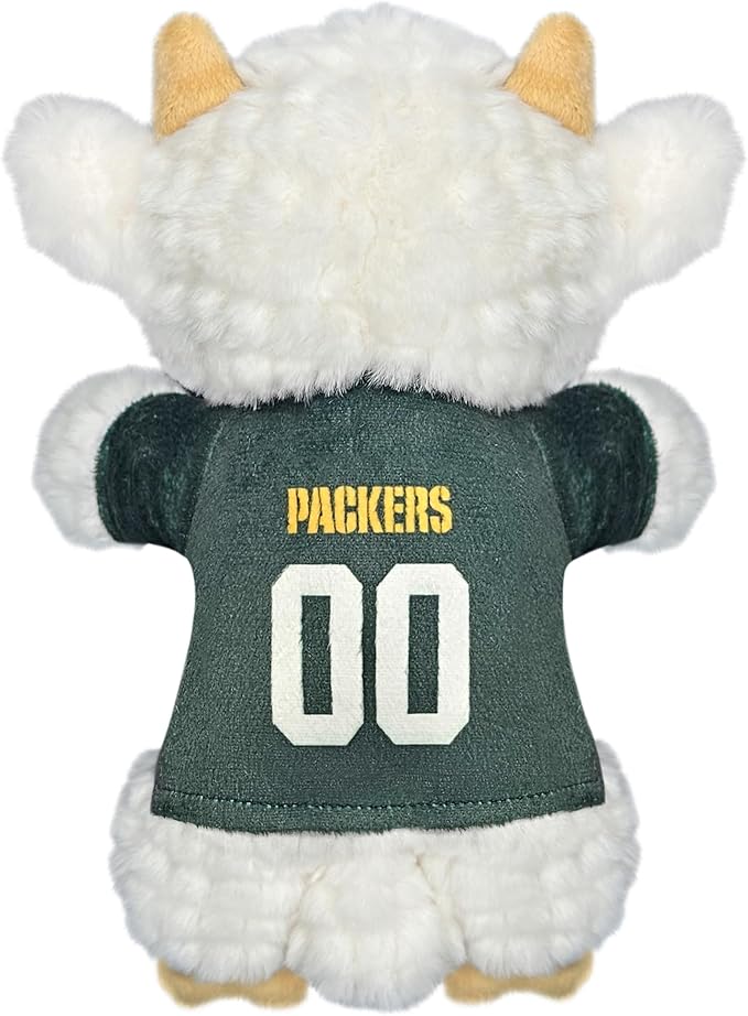 Pets First NFL Green Bay Packers Goat Plush Toy for Dogs and Cats with Squeaker, Wearing a Team Jersey! Fun & Sporty Goat Shaped Dog Chew Toy, Interactive Pet Toy