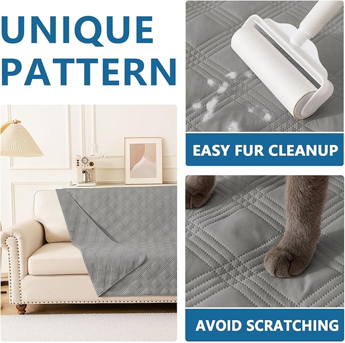 hyha Waterproof Dog Blanket, Reversible Pet Bed Blanket, Soft Sofa Couch Cover for Dogs Washable, Waterproof Pet Couch Covers for Sofa Puppy Cats Furniture Protector(30"x70", Grey/Grey)