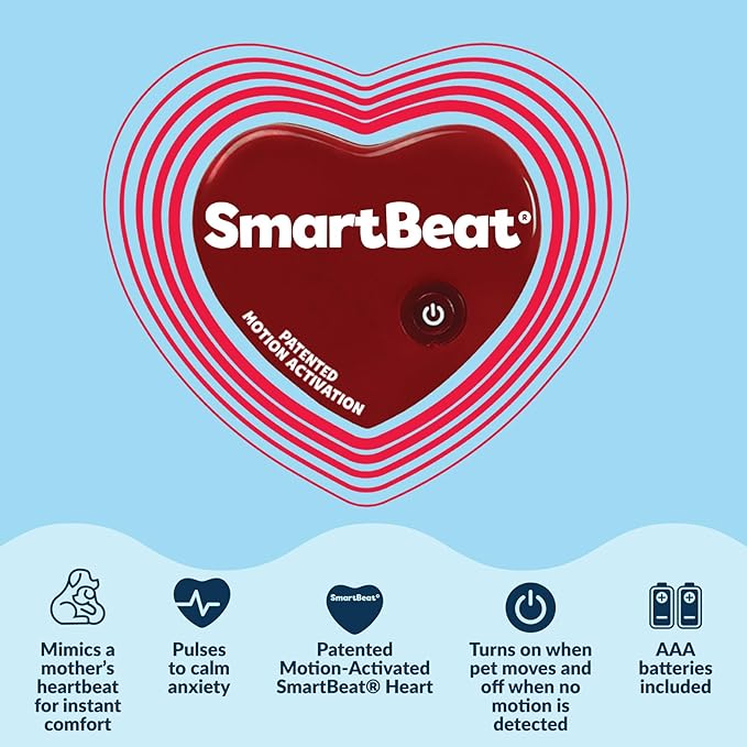 Original Snuggle Puppy Heartbeat Puppy Toy - Heartbeat Puppy for Dogs - Pet Anxiety Relief and Calming Aid - Comfort Dog Toy - Behavioral Training and Sleep Aid Cuddle buddy - Crate Training Essential