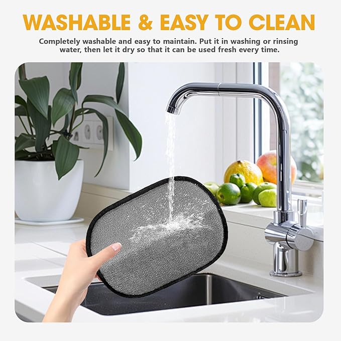 2 Pcs Black Double Sided Pet Hair Removal Gloves, Electrostatic Magic Brush Pet Hair Remover and Grooming Tool with Shell Comb for Dogs & Cats, Sofa, Bed, Car and Furniture