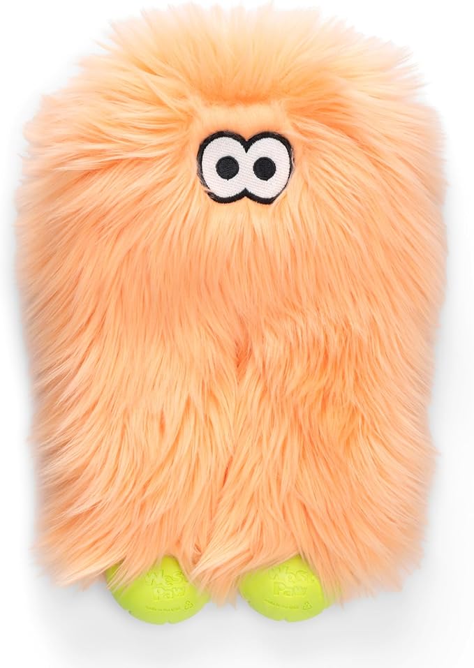 WEST PAW Rowdies Astrid Durable Plush Dog Toy with Reinforced Seams and Chew Resistant Design for Tough Play Safe Indoor or Outdoor Fun for Dogs Who Deserve The Best - Melon