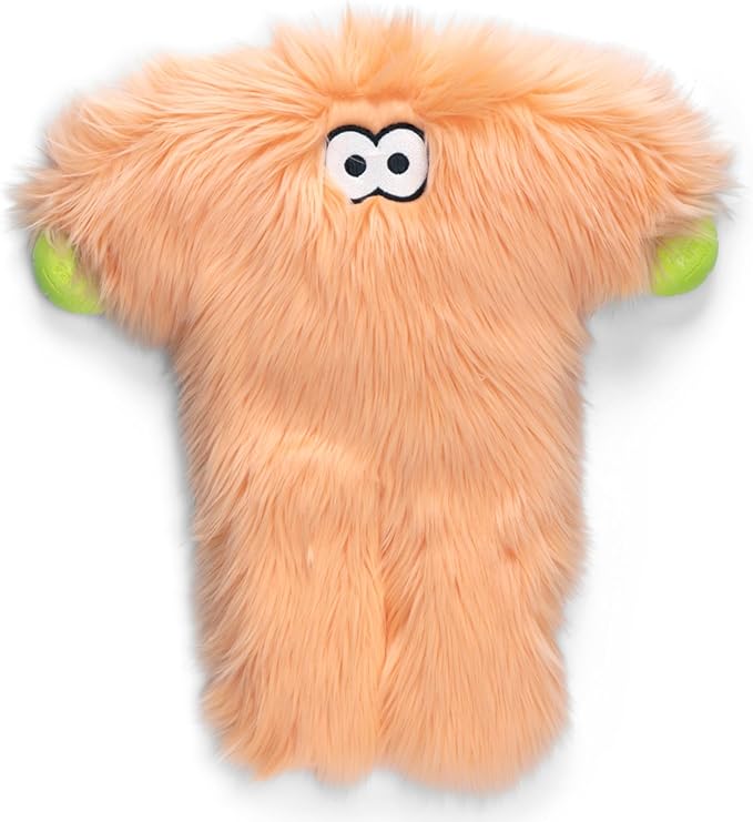 WEST PAW Rowdies Bjorn Durable Plush Dog Toy with Reinforced Seams Chew Resistant Design and Interactive Squeaker for Playtime Indoors or Outdoors Bundle for Dogs Who Deserve The Best - Melon