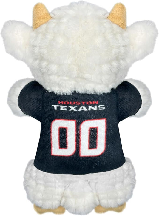 Pets First NFL Houston Texans Toy for Dogs and Cats with Squeaker, Wearing a Team Jersey! Fun & Sporty Goat Shaped Dog Chew Toy, Interactive Pet Toy