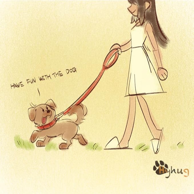 Hyhug Pets 24 Inches Sturdy Short Leash with Comfortable Handle and Lightweight Aviation Aluminium Clip Lead- for Daily Use Walking and Training. (24 Inches, Military Green)