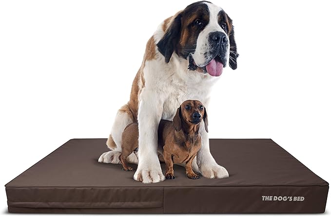 The Dog’s Bed Orthopedic Memory Foam Dog Bed, XXXL Grey/Black, Pain Relief for Arthritis, Hip & Elbow Dysplasia, Post Surgery, Lameness, Supportive, Waterproof Washable Cover, Veterinary Approved