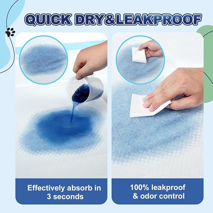 Puppy Pads XL 100 Count, Dog Pee Pads Extra Large, 34"x28" Pee Pads for Dogs, X-Large Disposable Dog Training Pads Super Absorbent&Leak-Proof, Quick-Dry Potty Piddle Pads for Doggy, Cats, Pet Supplies