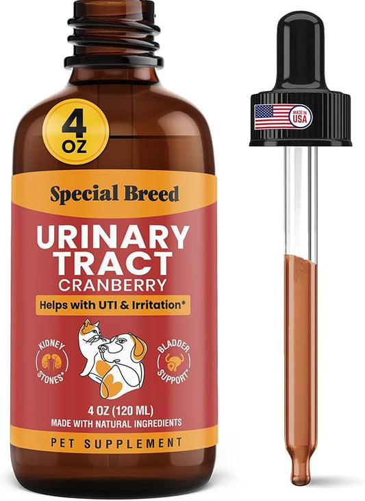 Special Breed Urinary Tract Infection Treatment for Cats and Dogs - Cranberry UTI Supplement, Kidney and Bladder Support, 4 oz