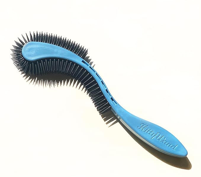 Cat Brush, Blue. Designed for Comfort, Created for Results. This innovative grooming brush features multi contoured shapes that gently adapt to your cats body for stress free grooming.