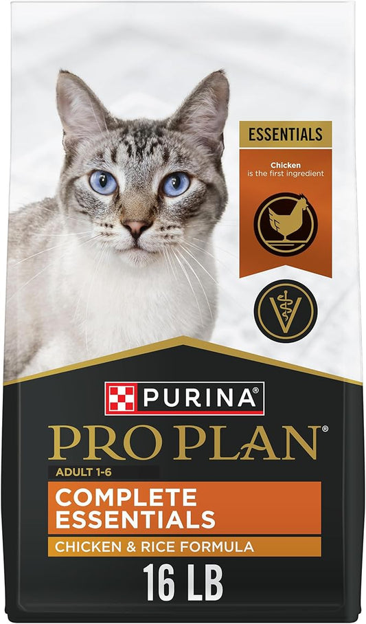 Purina Pro Plan High Protein Cat Food With Probiotics for Cats, Chicken and Rice Formula - 16 lb. Bag