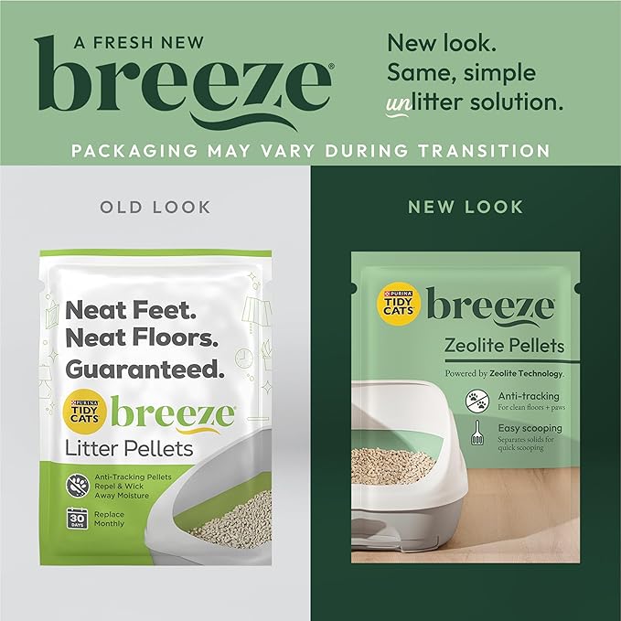 Purina Tidy Cats Litter Pellets, Breeze Refill Litter Pellets in Recyclable Box - (6) 3.5 lb. Bags